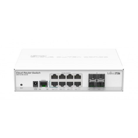 MikroTik | Switch | CRS112-8G-4S-IN | Managed L3 | Desktop | 1 Gbps (RJ-45) ports quantity 8 | SFP ports quantity 4 | 12 month(s - 3